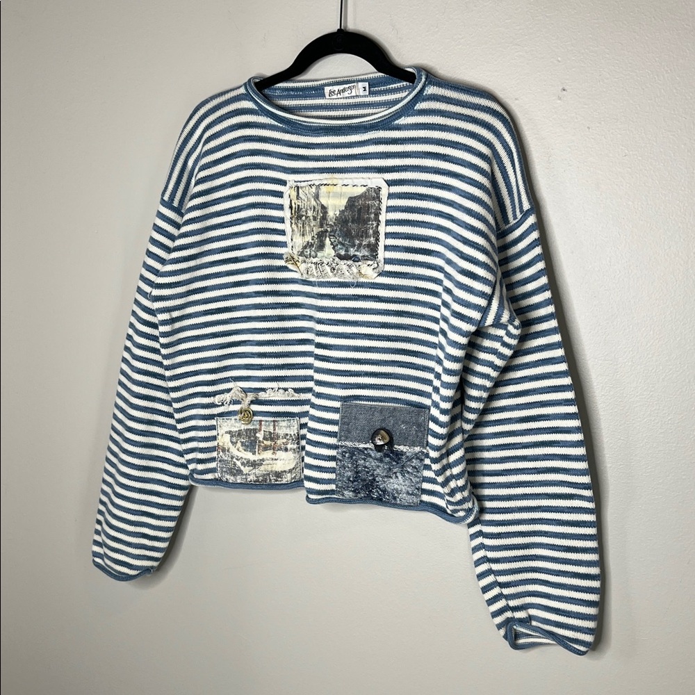 Lee Andersen Coastal Stripe Patchwork Wearable Ar… - image 3